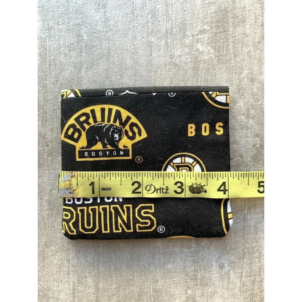 Boston Bruins Card Holder ID Case Wallet Pouch NEW Handmade Cloth Soft